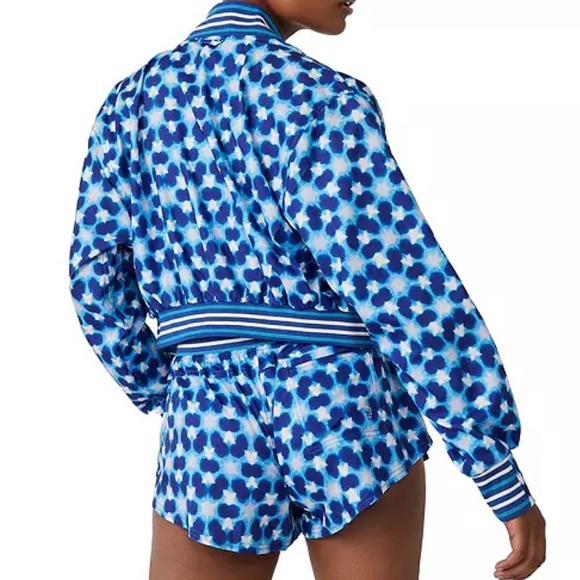 FP Movement Top Seed Lightweight Tennis Jacket NWT Free People Blue Print - Picture 5 of 15